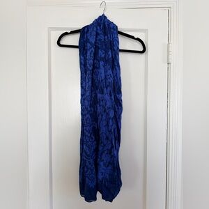 Blue Floral Scarf